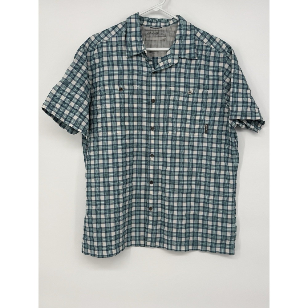 Eddie Bauer Men's Short Sleeve Button Down Large
